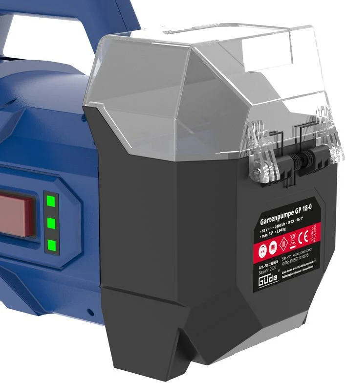 Güde Akku-Gartenpumpe GP 18-401-30 inkl. 4,0 Ah Akkupack und Schnellladegerät - Image 3