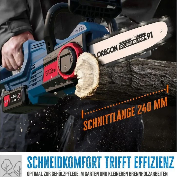 Güde Akku Kettensäge KS 18-401-30 - inkl. Akku und Ladegerät - Image 3