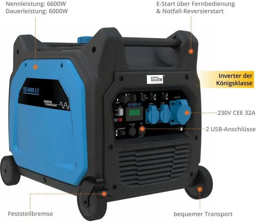 Güde Inverter-Stromerzeuger ISG 6600-3 E - Image 2