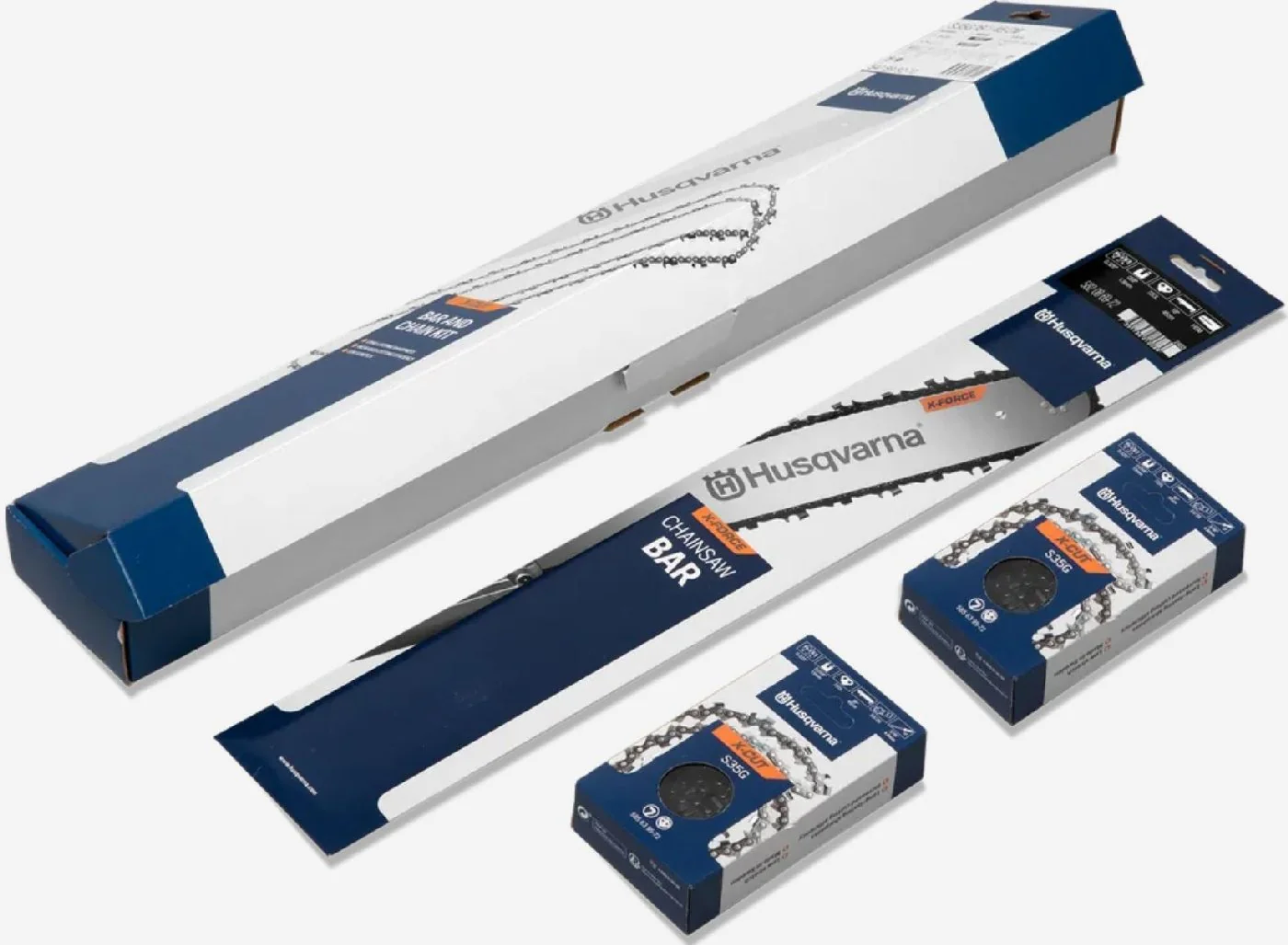 Husqvarna Ersatz-Set Kit 1x X-Force Schiene + 2x X-Cut S35G 18/45
