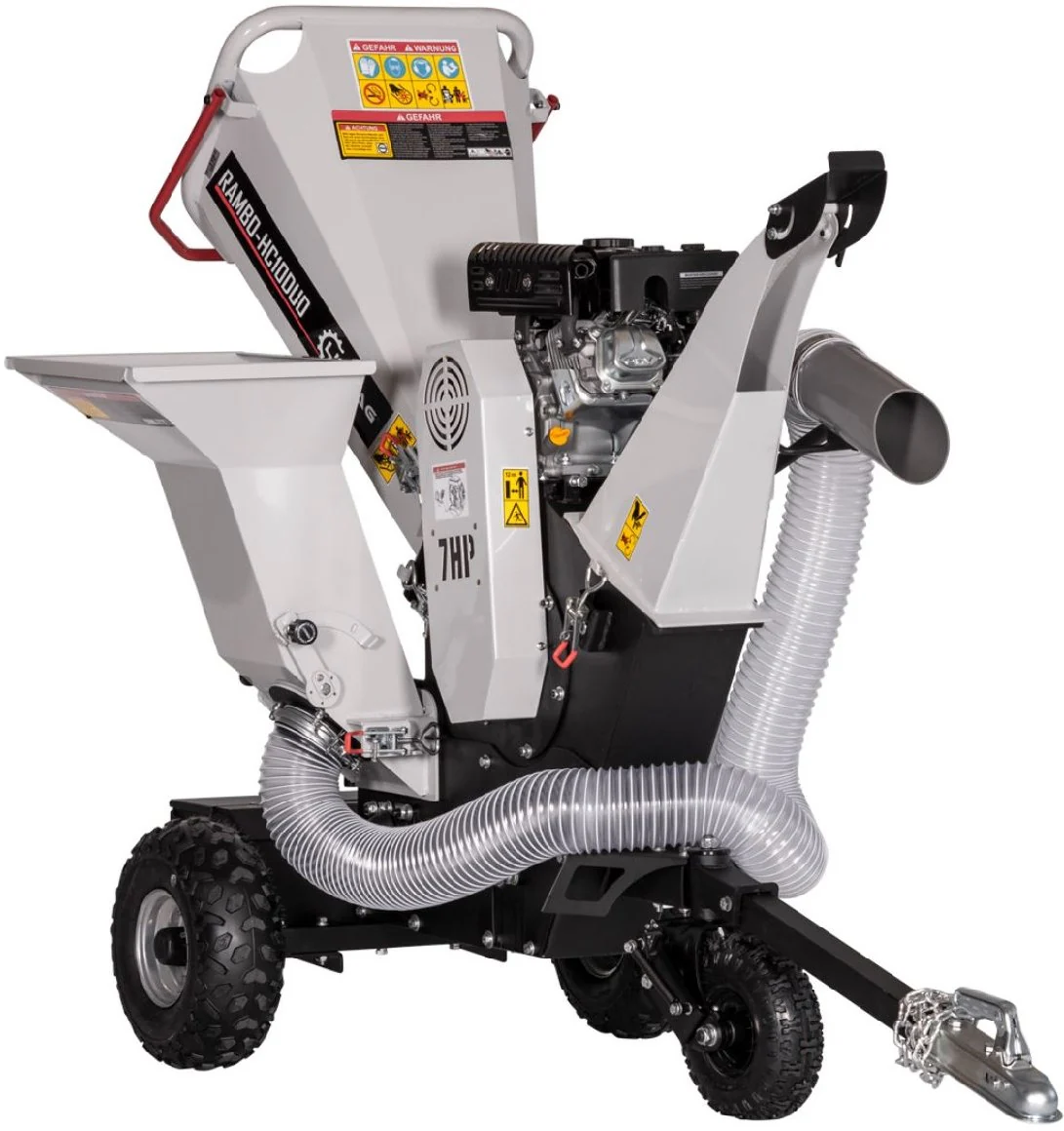 Lumag Häcksler mit Benzinmotor RAMBO HC10DUO Kombi-Häcksler mit Saugschlauch