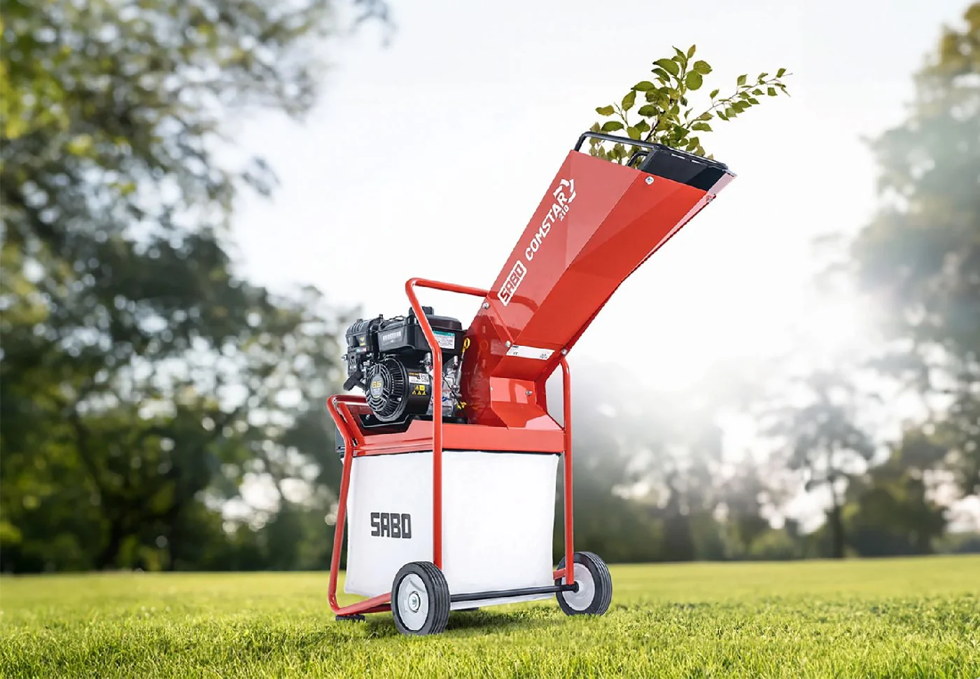 Sabo Benzin-Häcksler Comstar 210 Gartenhäcksler mit Fangkorb - Image 3