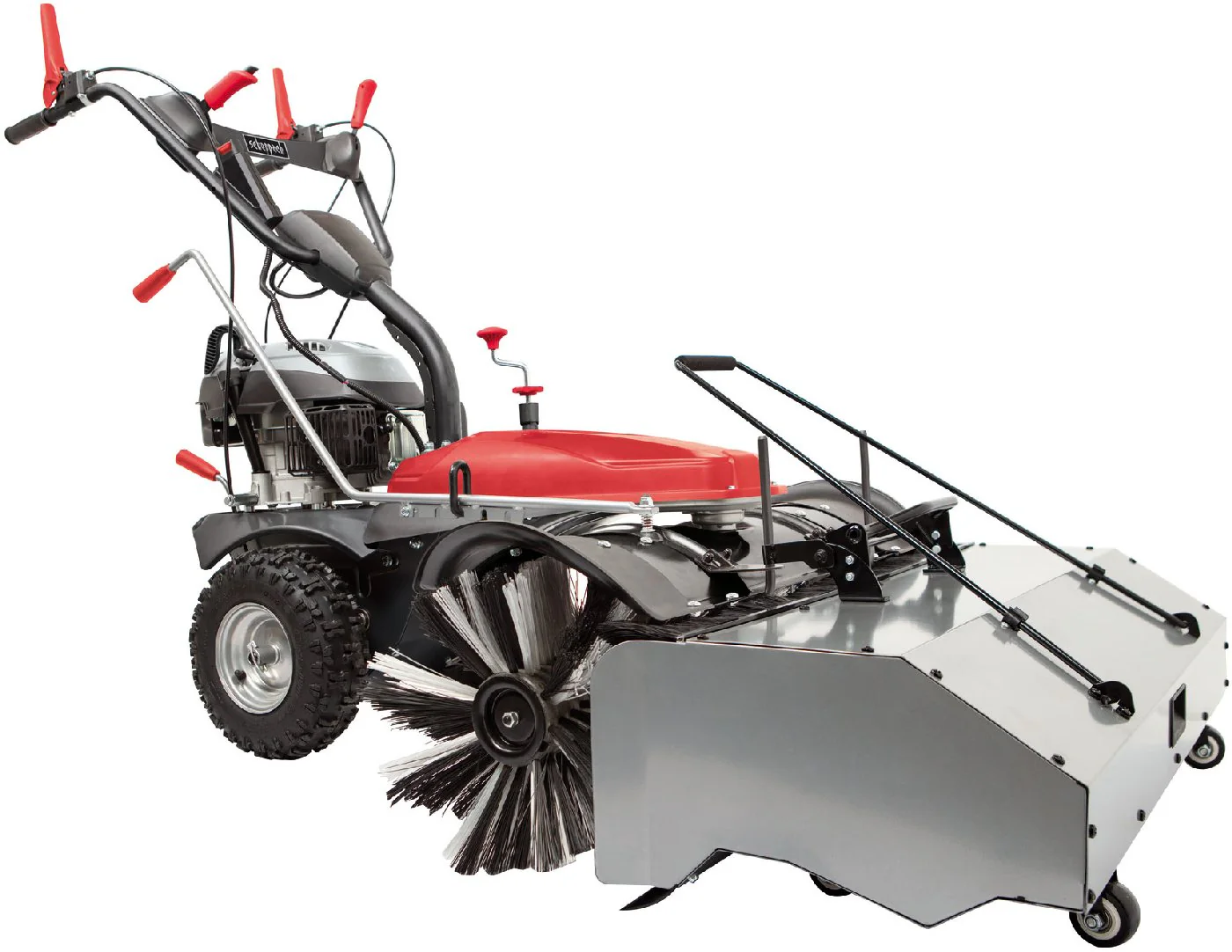 Scheppach Schmutz- und Schneekehrmaschine SC2200PE mit Sammelbehälter und Schneeschild - Image 2