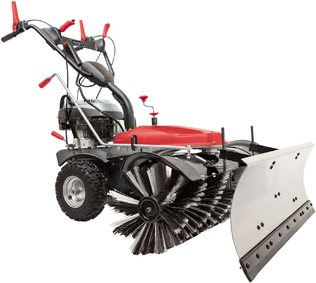 Scheppach Schmutz- und Schneekehrmaschine SC2200PE mit Sammelbehälter und Schneeschild - Image 3
