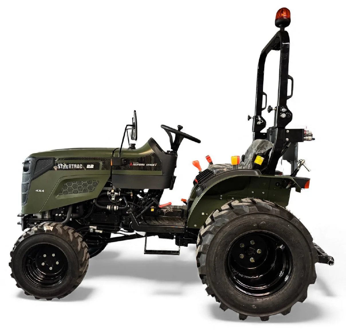 Startrac Allrad-Kleintraktor 22 Nato-Grün mit Industriebereifung - Image 3