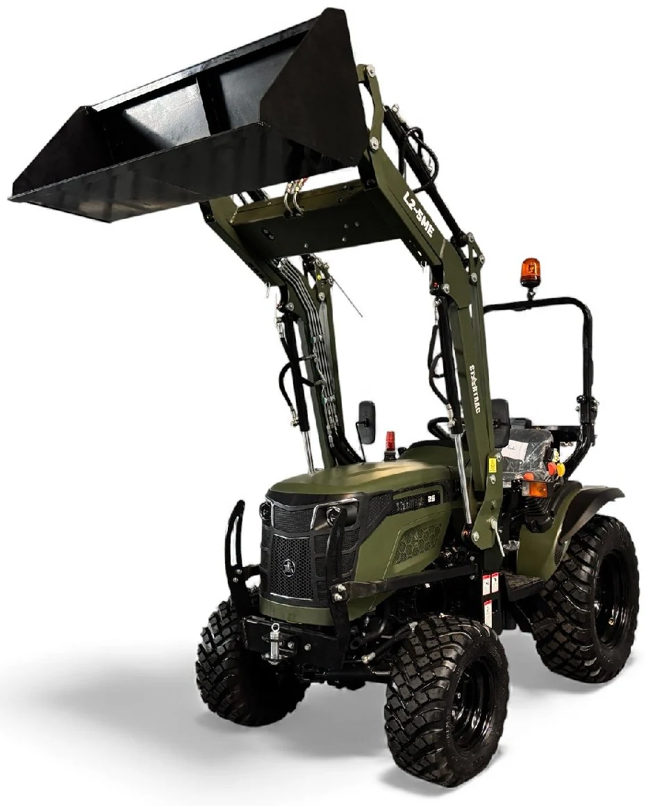 Startrac Allrad-Kleintraktor 26 9+9 mit Galaxy-Garden-Pro-Bereifung + Frontlader inklusive Schaufel