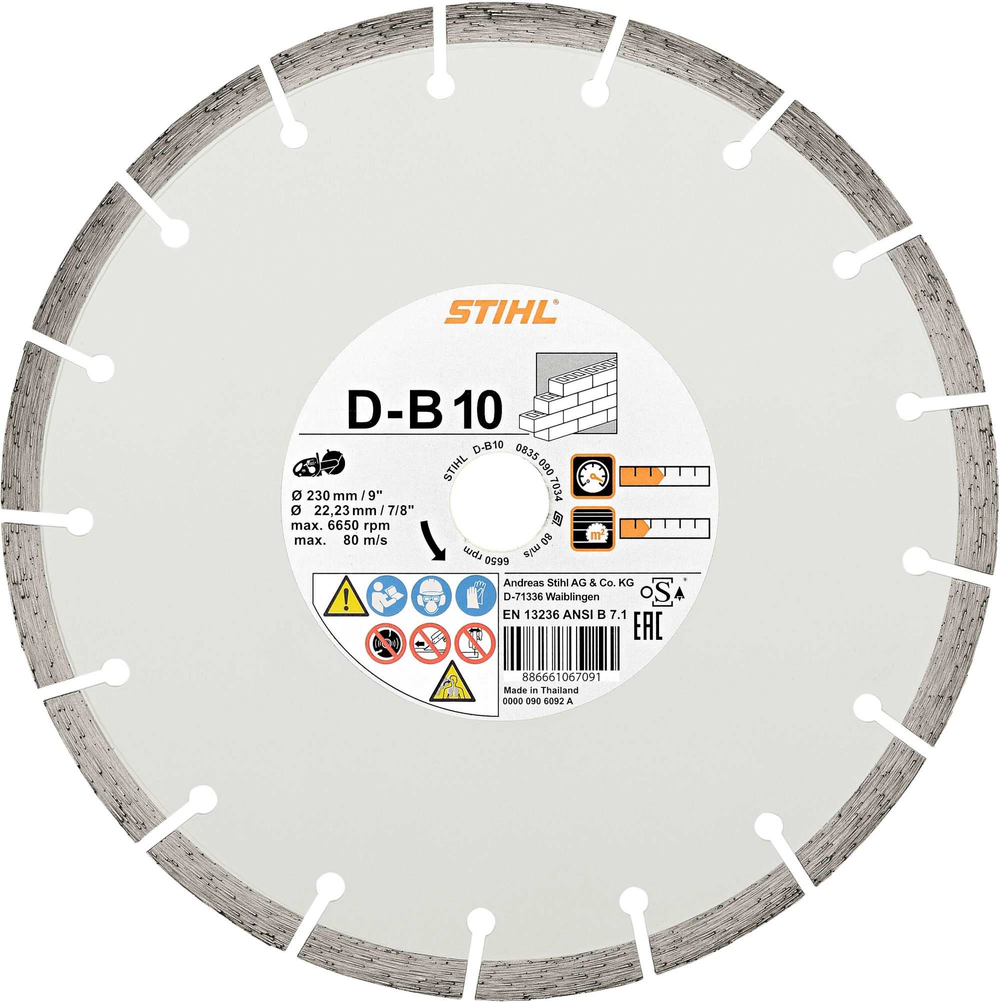 STIHL Trennschleifscheibe D-B10 Ø 230 mm / " - Image 2