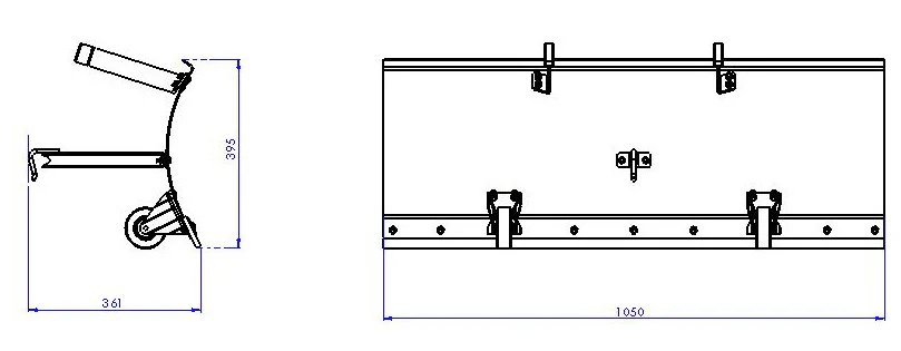 Zipper Schmutz- und Schneekehrmaschine ZI-KM1000 mit Schneeschild & Auffangbehälter - Image 6